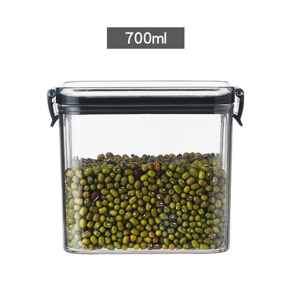 Square Transparent Sealed Fresh-Keeping Box Kitchen Grain Storage Tank Snacks Dried Fruit Storage Tank Factory Direct Sales