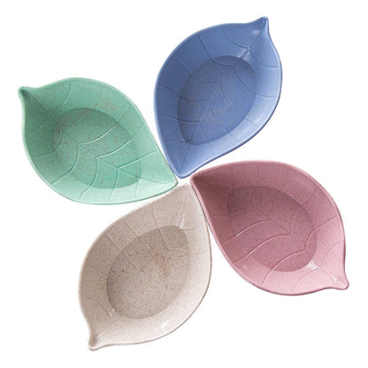 Small Straw Leaves Saucer Creative Snacks Plate Japanese Style Tableware Vinegar Dish