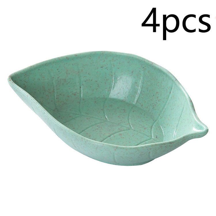 Small Straw Leaves Saucer Creative Snacks Plate Japanese Style Tableware Vinegar Dish